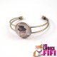 Bracelet chat : chat steampunk et son haut de forme à plumes