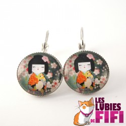 Boucle d’oreille chat : duo de chats Brunsperger