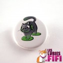 Badge chat : Lucio le chat DJ version vert
