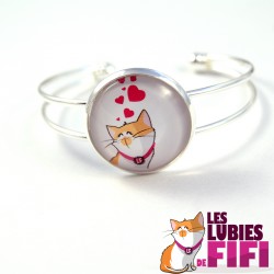 Bracelet chat : les lubies de fifi coeurs