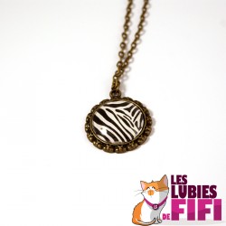 Collier : l'oiseau et sa cage version vintage