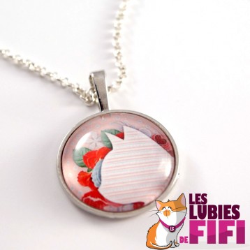 Collier chat : chat liberty rose