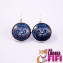 Boucle d'oreille chat : chat cheshire