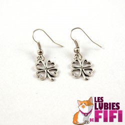 Boucles d'oreille vintage : carte postale