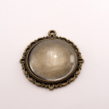 Collier personnalisé rond bronze 25 millimètres