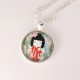 Collier kokeshi : washi n°12