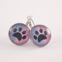 Boucle d’oreille chat : patte de chat 