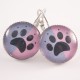 Boucles d’oreille chat : patte de chat 
