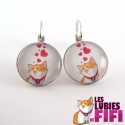 Boucles d’oreille chat : les lubies de fifi coeurs