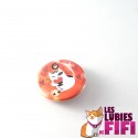 Badge chat : chat et son petit coeur