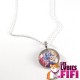 Collier chat : chat multicolore Brunsperger