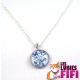 Collier papillon : papillons bleus