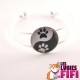 Bracelet chat : pattes de chat version yin and yang