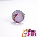 Bague chat : chat liberty rose