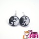 Boucle d’oreille chat : duo de chats