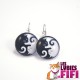 Boucle d’oreille chat : duo de chats