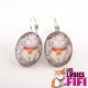 Boucle d’oreille chat : duo de chats