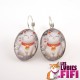 Boucle d’oreille chat : duo de chats