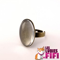 Bague personnalisée ovale bronze n°02