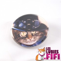 Badge chat : chat steampunk n°09