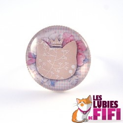 Bague chat : chat liberty beige