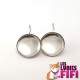 Boucles d'oreille personnalisées rondes argentées 20 mm