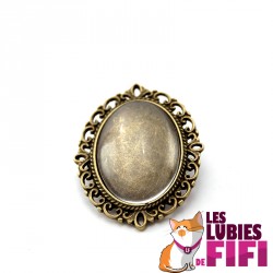 Broche personnalisée ovale bronze