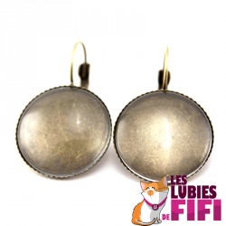 Boucles d'oreille personnalisées rondes bronzes 20 mm