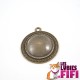 collier personnalisé rond bronze 25 mm n°02