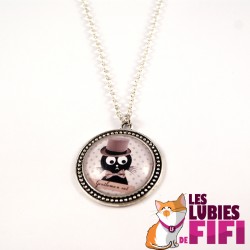 Collier chat : Chat Noir Gentleman Cat