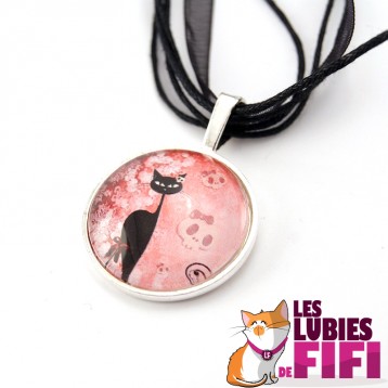 Collier chat : chat gothique n°04