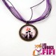 Collier chat : duo de chats amoureux