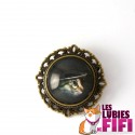 Broche chat steampunk : chat et son chapeau noir