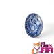 Bague fleurs : composition florale bleue