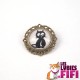 Broche chat : chat gourmand