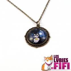 Collier chat : Noisette Batman