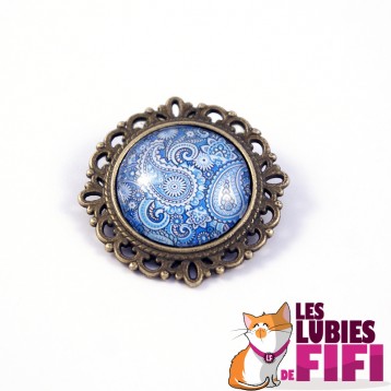 Broche hindou : hindou paisley floral n°01