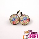 Boucles d’oreille vintage : fleurs vintage