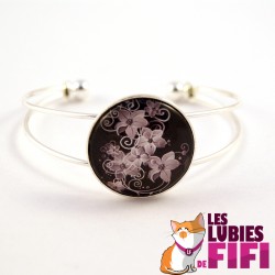 Bracelet fleurs : fleurs blanches