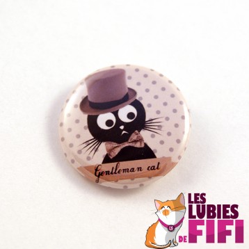 Badge chat : Gentleman Cat