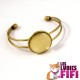 Bracelet personnalisé argenté rond 25 mm