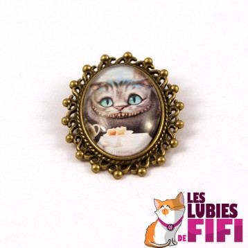 Broche chat : chat cheshire n°02