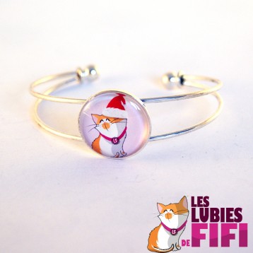 Bracelet chat : Mrou le chat toqué