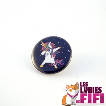 Badge : Licorne qui dab