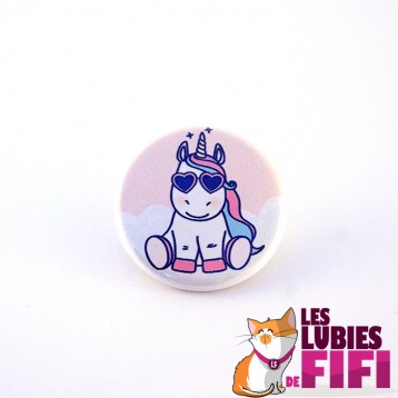 Badge licorne : Licorne Rock