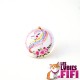 Badge licorne : Licorne arc-en-ciel