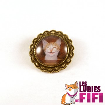 Broche personnalisée ovale bronze n°02