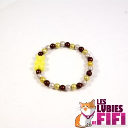 Bracelet perles coeurs multicolores