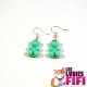 Boucles d'oreille ourson vert