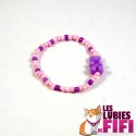 Bracelet ourson violet